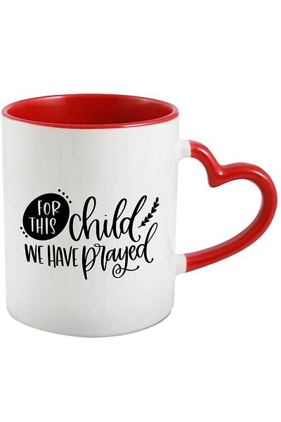 StoryGift Romania Mug With Text For This Child We Prayed, Parents, Religion, God, Ceramic, With, STG.