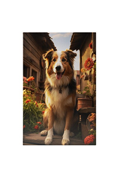 StoryGift Romania Tablou Canvas: Rabdare In Gradina Imaginea Cainelui Care As...