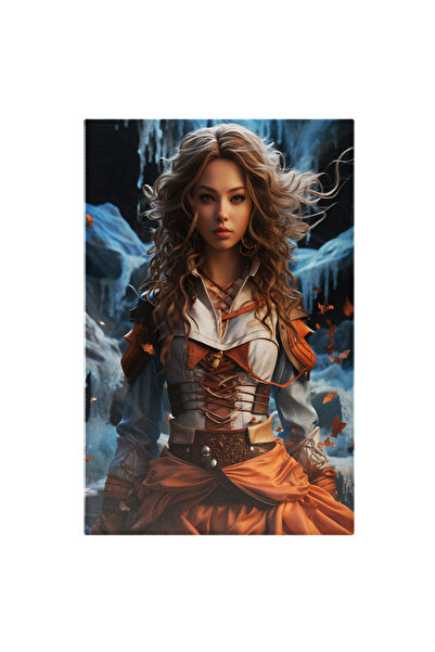 StoryGift Romania Tablou Canvas: Printesa Razboinica Anime In Rochie Cu Accen...