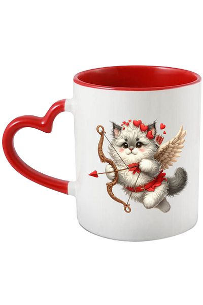 StoryGift Romania Mug with a fat kitten | furry | Cupid | illustration | archery | , With ,STG .