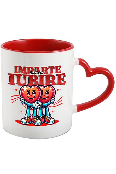 StoryGift Romania Mug Always share love be good in love heart, 330ml, Ceramic with Handle in, With, STG.
