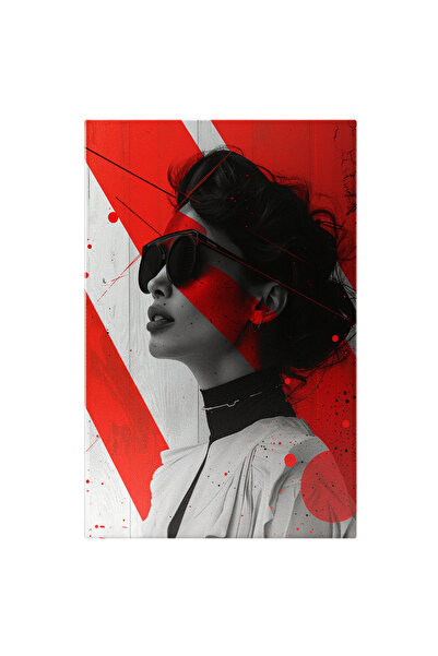 StoryGift Romania Tablou Canvas Stil Înfățișat Pe O Femeie În Nuanțe De Gri Ș...