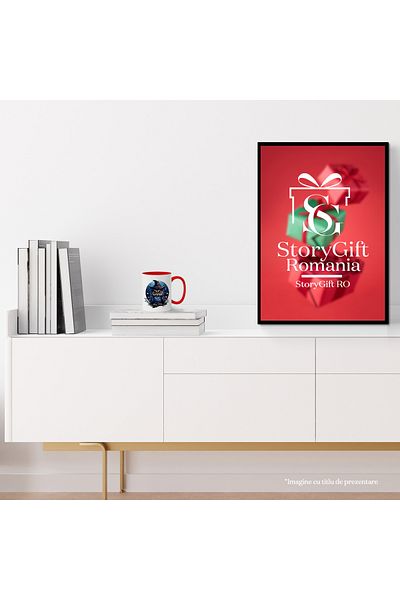 StoryGift Romania Mug with an owl wearing a witch's hat, illustration, little evil girl, With ,STG.