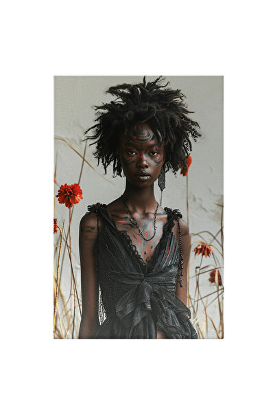 StoryGift Romania Tablou Canvas Contrast Între Alb Și Negru -model Ce Poartă ...