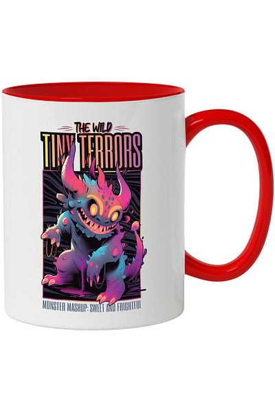 StoryGift Romania Mug With Message In English The Wild Tiny Terrors, Monster, Multicolor 330 ml, Wax, With ,STG.