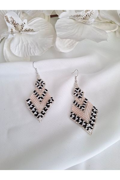 İPAR AKSESUAR SAND BEADS EMBROIDERY HANDMADE EARRING