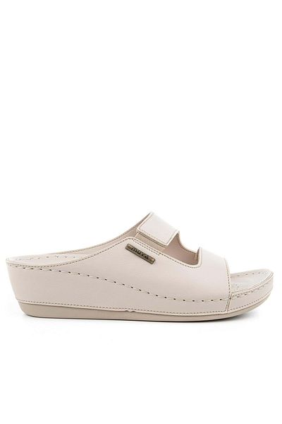 Muya Panna Anatomical Sole Gel Supported Heel Spur Four Seasons Women's Slippers Cream