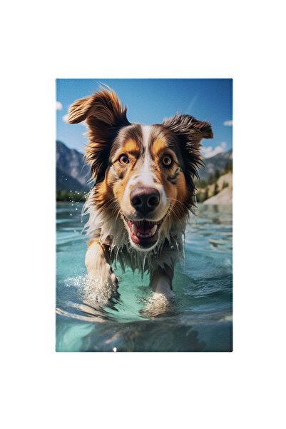 StoryGift Romania Tablou Canvas: Explorand Apele Linistite Cadru Caine Care I...