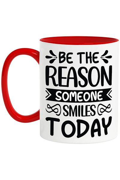 StoryGift Romania Mug with the message "Be the reason someone smiles today" - help kindness, With,STG.