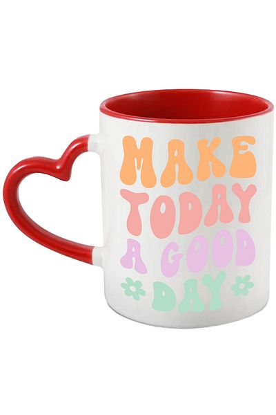 StoryGift Romania Mug with a motivational message in English "Make today a good day" - fa ziua de az, With ,STG.
