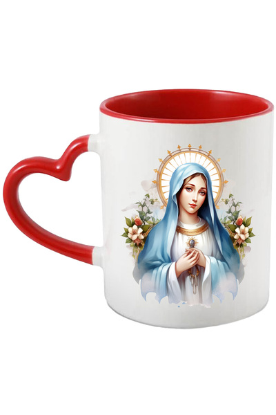 StoryGift Romania Cana cu Fecioara Maria | ilustratie | mama | flori | Maica Domnului | religie | , Cu ,STG .