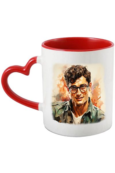StoryGift Romania Mug With Jeff Goldblum, Actor, Star, Hollywood, Glasses, Multicolor 330 ml, Ce, Cu,STG.