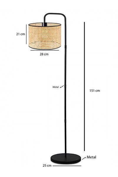 HOMİNG Orijinal Hazeren Rattan Urban Lambader