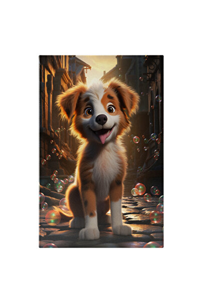 StoryGift Romania Tablou Canvas: Spectacolul Baloanelor De Săpun Pe Strazile Pietonale Și Cățelul Animație Pictur