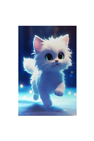 StoryGift Romania Tablou Canvas: O Pisicuta Alba In Ploaie - Jucausa Curioasa...