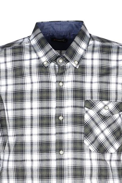 Masimar Men's Short Sleeve Plaid Woven Shirt with Pockets