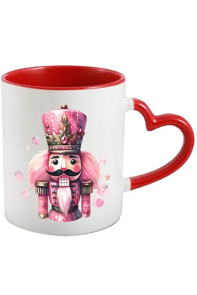 StoryGift Romania Nutcracker mug | soldier | illustration | pink | "toy" | uniform , With ,STG