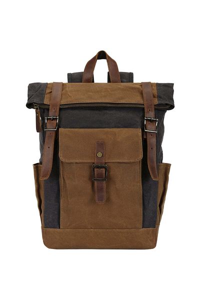 JOLAR. Unisex backpack for travel, hiking, vintage retro style, waterproof, JOLAR. YD-7951 Grey