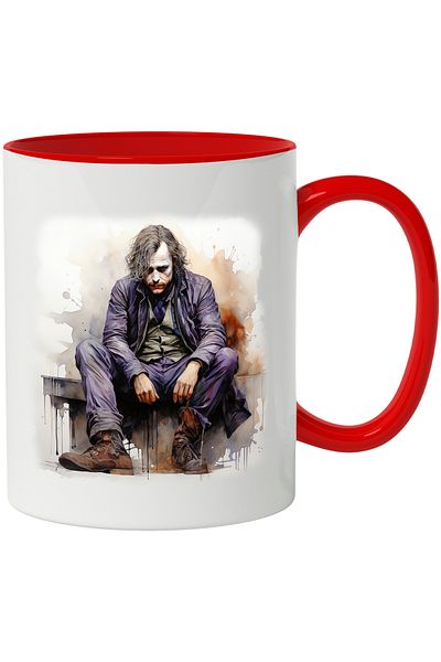 StoryGift Romania Mug With Joker, Fictional Character, DC, Villain, Gotham, Multicolor 330 ml, Ceramics, With ,STG.