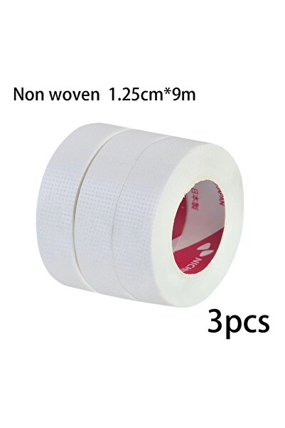 Choice 3 لفات من شريط الرموش الأبيض الشفاف المصنوع من القماش اللاصق بطول 9 أمتار/10 ياردات/لفة لاصق ذو مسام دقيقة قابلة للتنفس