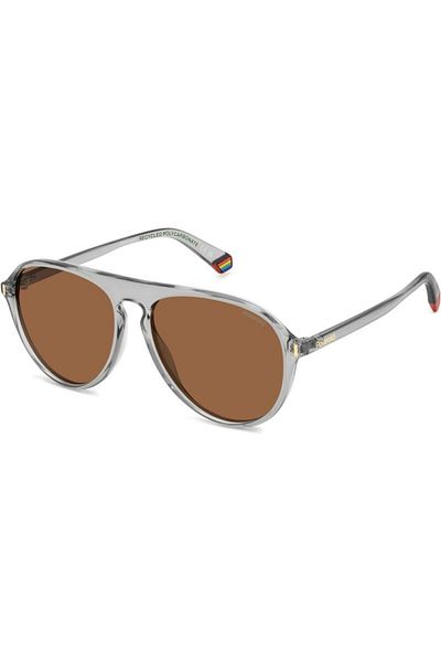 Polaroid Polarized Sunglasses Men Polaroid PLD 6225/S KB7/HE, Plastic, Grey, 57 mm