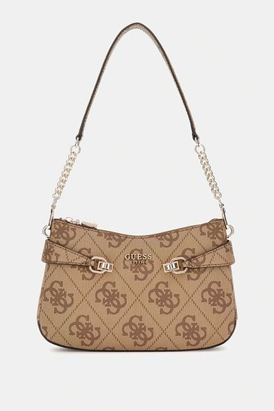 Guess Lorelei Top Zip Shoulder Bag Women Brown Shoulder Bag Hwos9639180-ltl