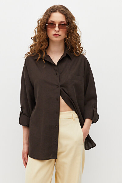urban focus Oversize Linen Shirt