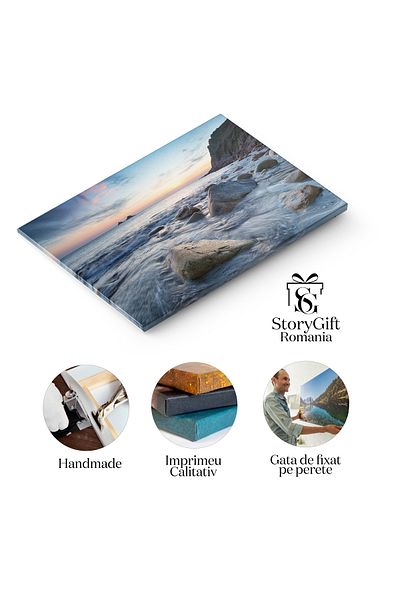 StoryGift Romania Tablou Canvas Apus Peste Dolmenul Poulnabrone, Poulnabrone, Burren, Irlanda, Neolitic, Piatra 4