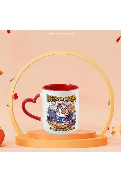 StoryGift Romania Mug I work from home cat at the office break in the kitchen cat, 330ml, Ceramic c, Cu, STG.