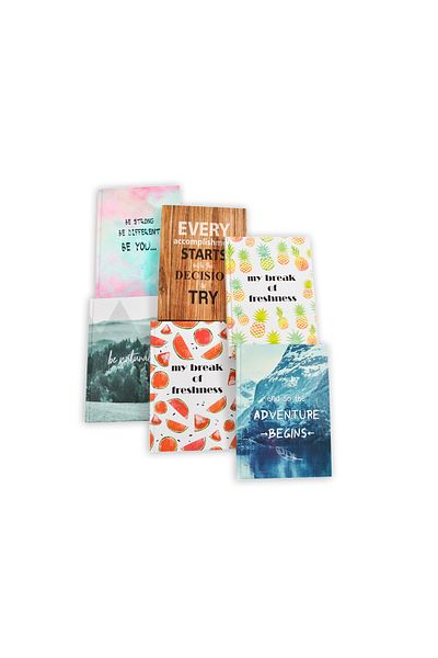 Arhi Design Caiet Cu Coperti Cartonate A5, 96 File, Cusute - Adventure, Matematica, 3 Buc/set