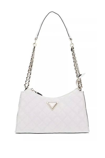 Guess GIULLY TOP ZIP SHOULDER BAG Geantă de umăr albă pentru femei HWQG8748130-OFF