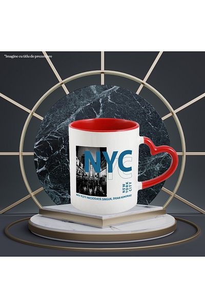 StoryGift Romania Times Square New York Mug Text You Are Never Alone Just Ignored, 330, With ,STG .