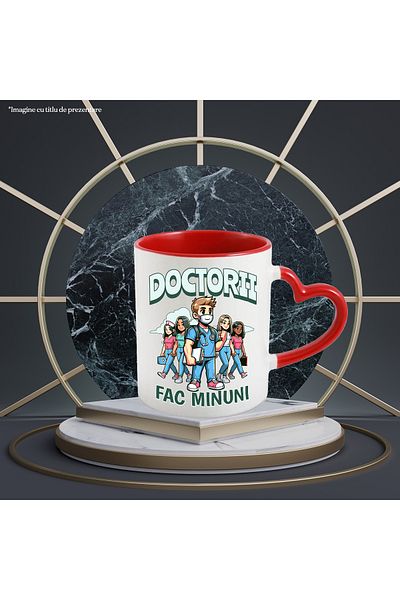 StoryGift Romania Mug Young People in Medical Costumes Text Doctors Work Miracles, 330ml, Ceramic with Hand, With,STG.
