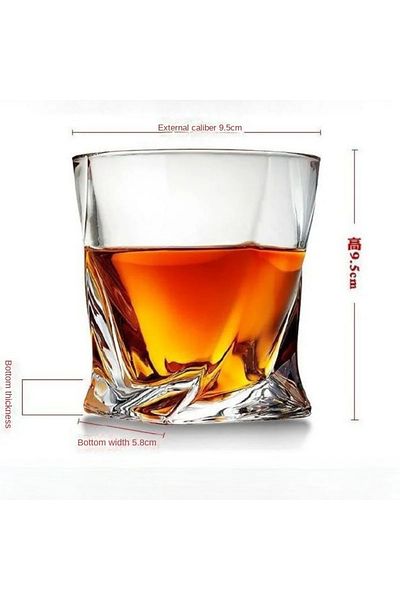 Choice 201-300ml Twisted Pattern Cup 280ml/290ml Crystal Glass Creative Rotating Whiskey Ice Patterned Cock