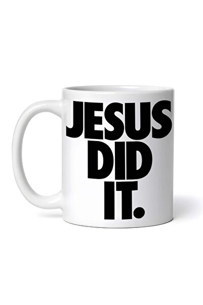 OEM Εξατομικευμένη λευκή κούπα, Jesus did it, INOVATIX®. 330 ml