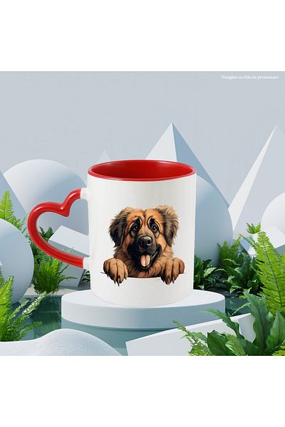 StoryGift Romania Mug with a happy dog ​​| illustration | very furry | playful | for lovers, With ,STG.