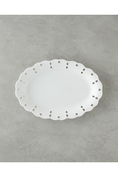 English Home Elodie Porcelain Boat Plate 35 cm White