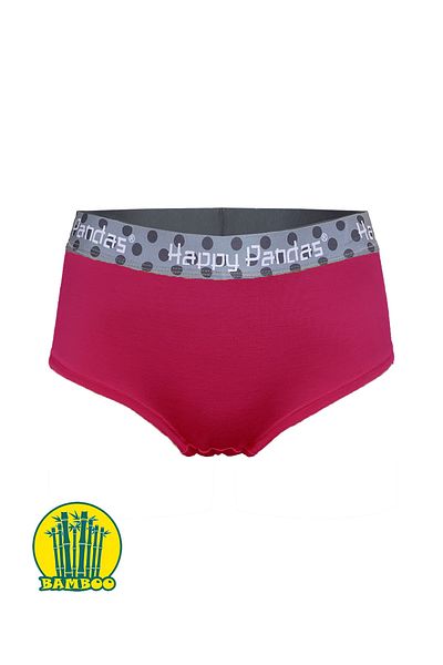 BRAINWEAR Women's Lycra Bamboo Digital Printed Hipster Boxer Briefs - Happy Pandas Creation