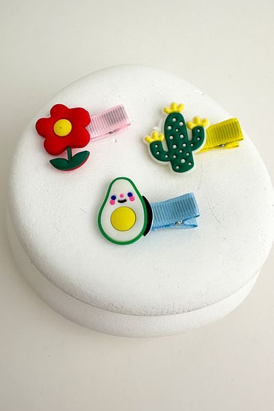 Modex Cactus Flower Detailed Triple Children's Buckle for 0-2 Years (4cm)