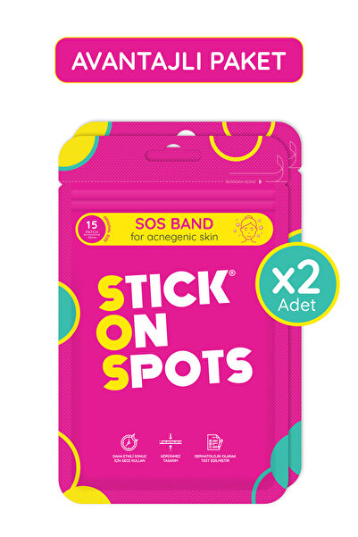 Stick On Spots S.o.s Band - 15 Adet Sivilce/akne Bandı - Pimple Patch- Hidrokolloid Bant X2