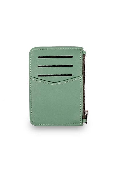 Mio Gusto Green Color Zippered Card Holder Women's Wallet