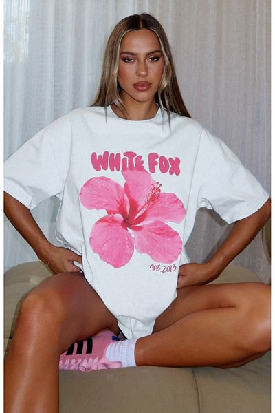 The Champ Clothing Tricou pentru femei Wf cu imprimeu floral Hibiscus, croiala casual