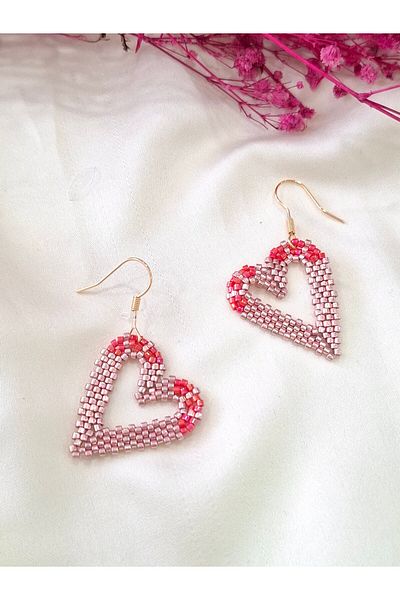 İPAR AKSESUAR SAND BEADS EMBROIDERY HANDMADE EARRING