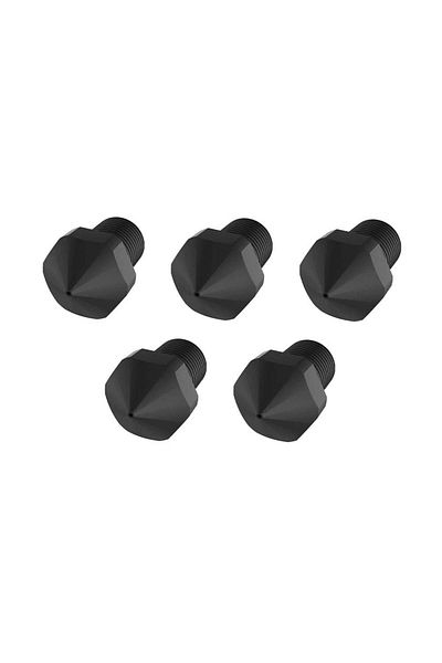 Karll Set of 5 nozzles for Guider2S Flashforge 3D printer, brass, black, 0.6 mm