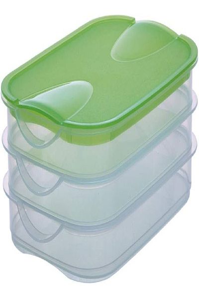 Rival Fridge Box 3 Layer Flat Set Assorted, 23.5x16x10 cm – Space-Saving Storage
