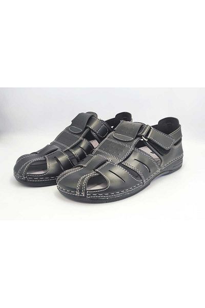 Tigerline Men's Daily Sandals Ms389 Black Fanetta Adjustable Orthopedic Sandals