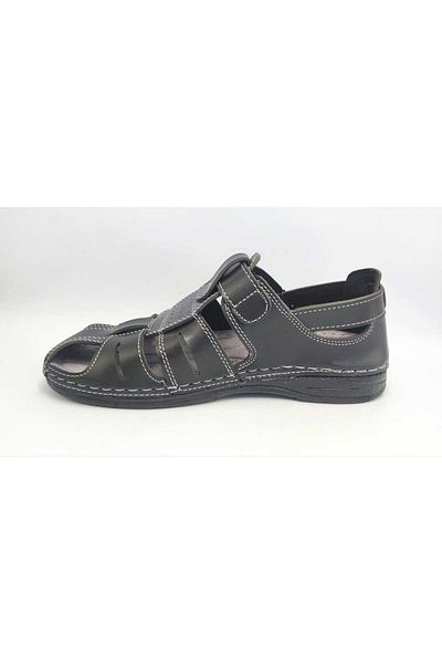 Tigerline Men's Daily Sandals Ms389 Black Fanetta Adjustable Orthopedic Sandals