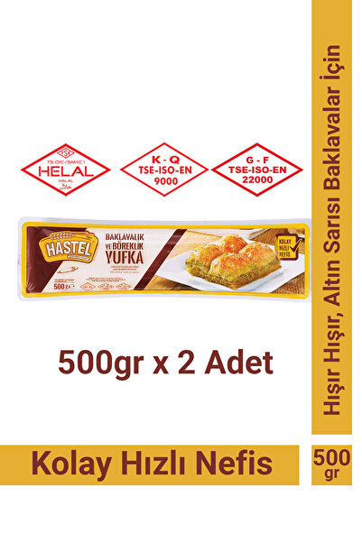 Hastel Baklavalık Ve Böreklik Yufka 500gr X 2 Adet (1 KG)