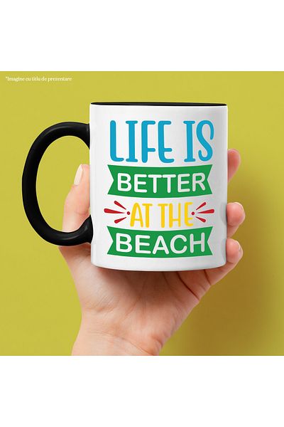 StoryGift Romania Mug for those who believe that life is much better on the beach - have fun, With ,STG.