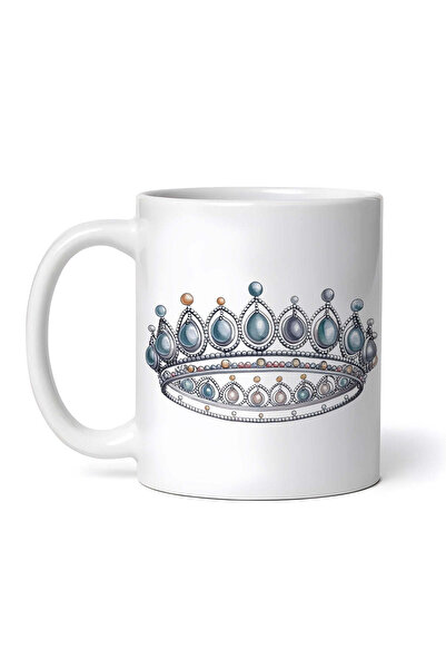 OEM Cană albă personalizată, iunie încoronată cu perle, INOVATIX®. 330ml